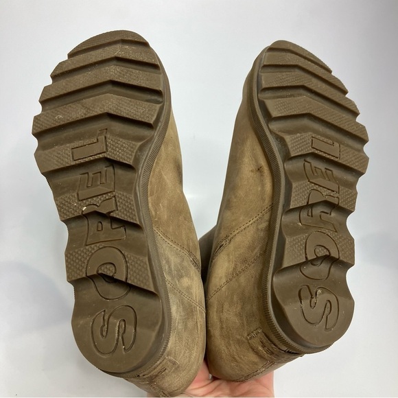 Sorel Joan of arc ll wedge booties tan leather size 10.5 - Picture 6 of 8